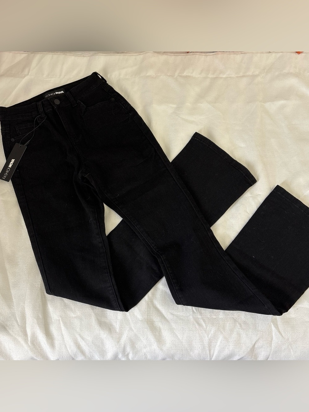 Fashion Nova Black High-Rise Flared Jeans NWT